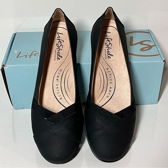 LifeStride Northern Leather Slip-on Flats Size: 9W - Picture 4 of 6